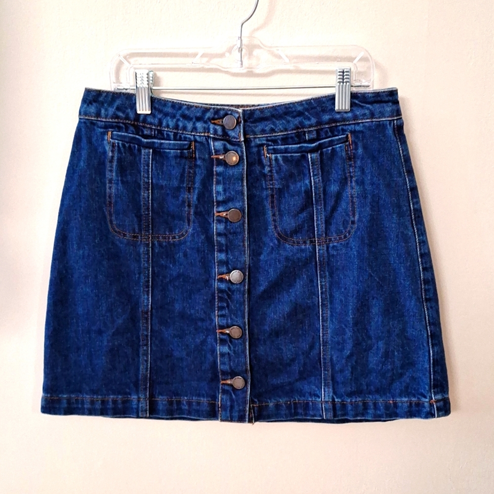 TOPSHOP MOTO Denim Mini Skirt